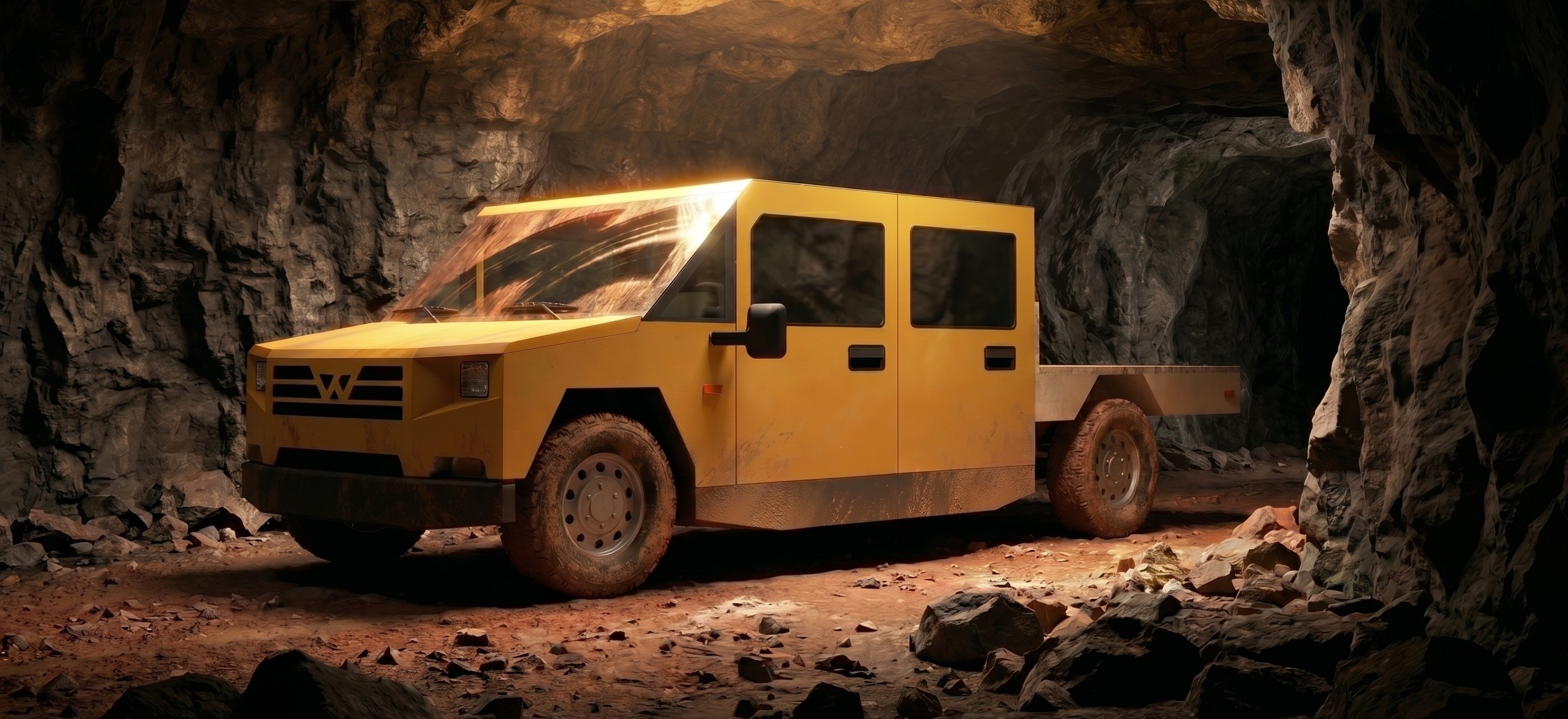 Kentus underground personnel carrier, isometric CAD render